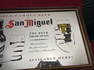 ESPEJO VINTAGE PUBLICIDAD SAN MIGUEL