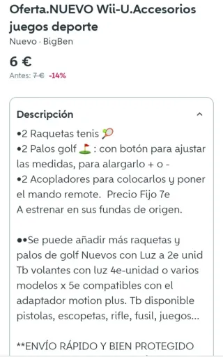 PRECINTADO. Juego Wii Crazy Mini Golf + Accesorios