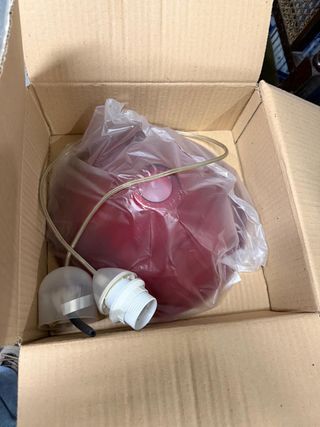 Lámpara cristal rojo colgante