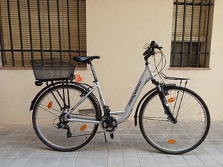 Bicicleta de paseo Megamo plateada