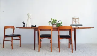 Mesa extensible Mid Century. Francia 60s.