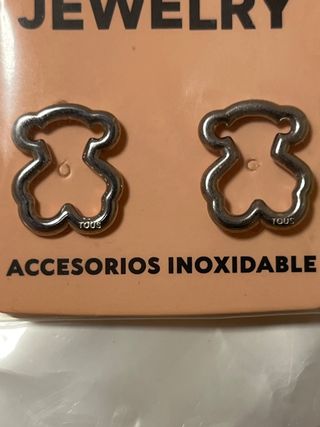Pendientes oso acero inoxidable