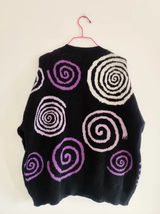 Jersey Gótico Gato Negro Morado