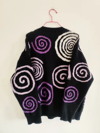 Jersey Gótico Gato Negro Morado