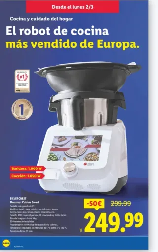 Robot de Cocina Silvercrest sin Jarra