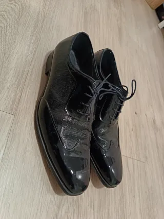 Zapatos de vestir azul marino charol