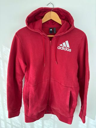 Sudadera Adidas Roja con Cremallera