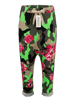 Pantalón Jogger Camuflaje Flores Neón