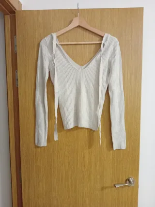 Jersey fino de cuello de pico