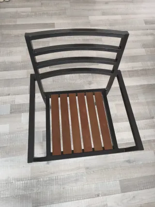 Conjunto 6 Sillas Exterior Metal/Madera