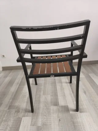 Conjunto 6 Sillas Exterior Metal/Madera