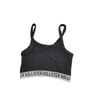 Top deportivo Hollister gris y blanco