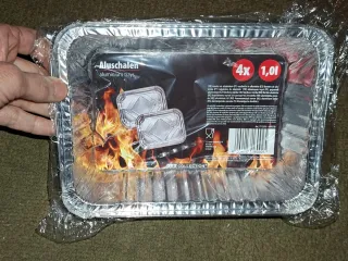 4 Bandejas de Aluminio para Barbacoa