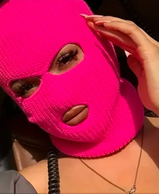 Passamontagna Rosa grigio rosso sexy worker tuta