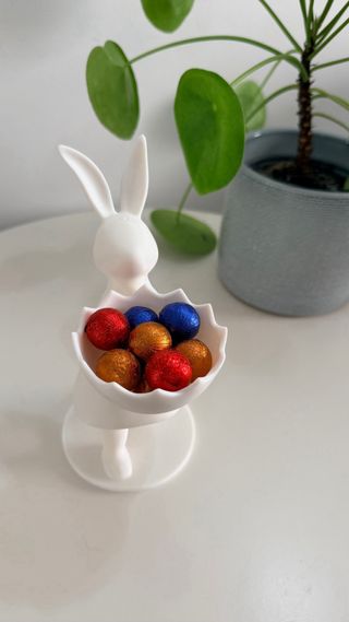 Porta doces Páscoa coelho branco