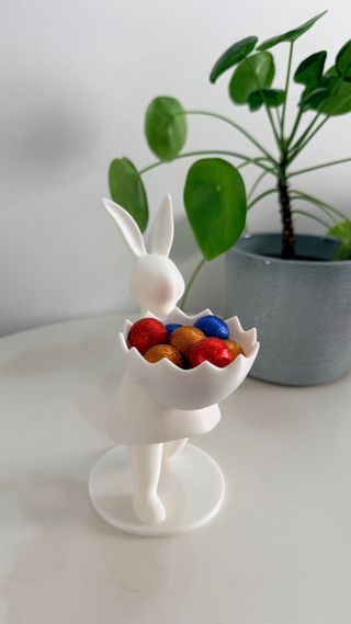 Porta doces Páscoa coelho branco