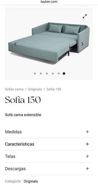 Sofá Cama Sofía Beige Crema  150x190 como nuevo