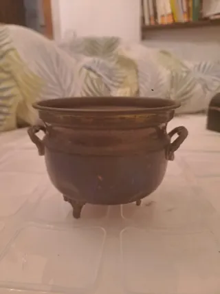 Caldero antiguo latón y cobre