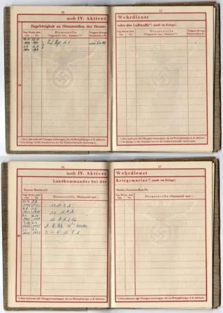 Wehrpass Kriegsmarine y chapa identificación