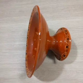 Frutero de terracota decorado