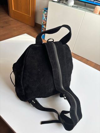 Mochila Mujer Serraje Flecos Negra El Corte Inglés