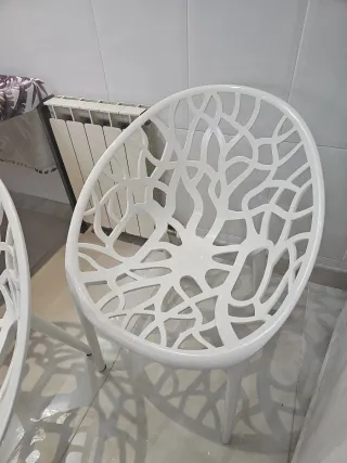 Sillas de exterior 'Coral' blancas (2 unidades)