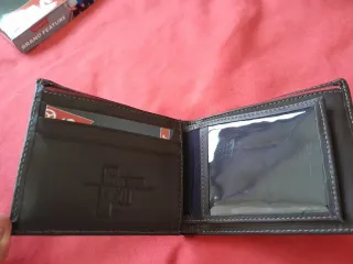 Billetera Lacoste Piel Negra Cocodrilo