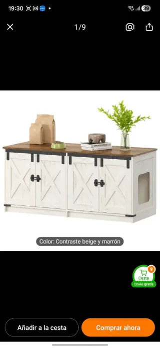 Mueble para gatos madera y plástico