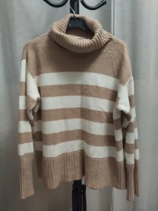 2 jerséis mujer beige/blanco Talla L