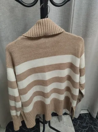 2 jerséis mujer beige/blanco Talla L