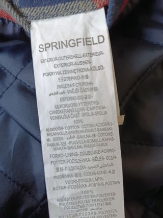 Chaqueta cuadros Springfield Talla M