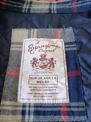 Chaqueta cuadros Springfield Talla M