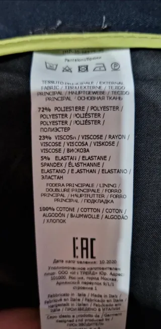Pantaloni Imperial Uomo Taglia 48 Blu