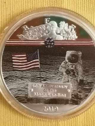 Moneda Conmemorativa Aterrizaje Lunar 2019