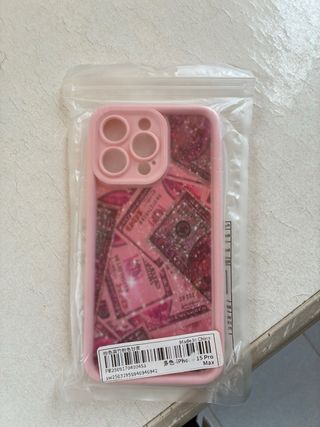 Funda iPhone 15 Pro Max Diseño Billetes Rosa