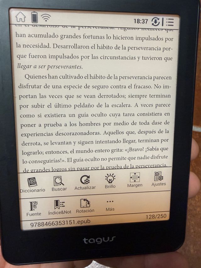 Libro electrónico Tagus Gaia con luz