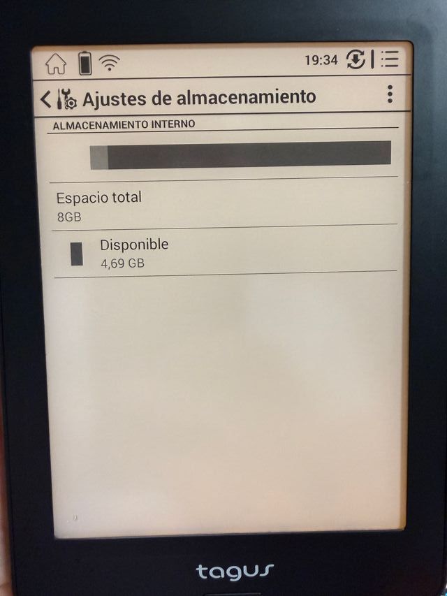 Libro electrónico Tagus Gaia con luz