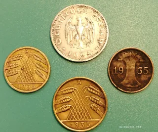 Monedas Alemania 1935 III Reich .