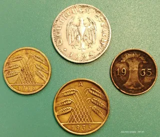 Monedas Alemania 1935 III Reich .