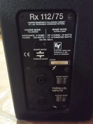 Altavoz Electro-Voice Rx 112/75 (Alemania 2004)