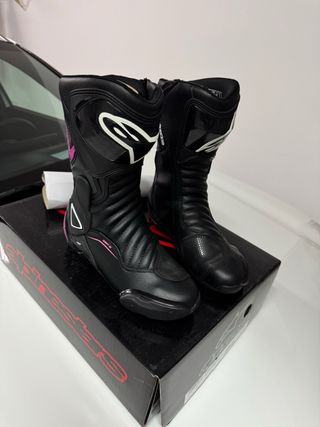 Botas Alpinestars SMX 6 Mujer Negras/Rosas