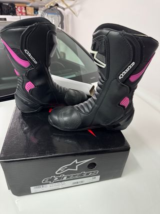 Botas Alpinestars SMX 6 Mujer Negras/Rosas