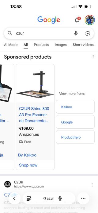 Scanner CZUR Shine 800 A3 Pro