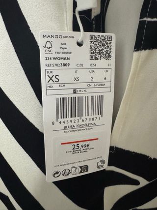 Blusa Mango Estampada