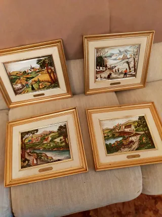 Set 4 Cuadros Estaciones