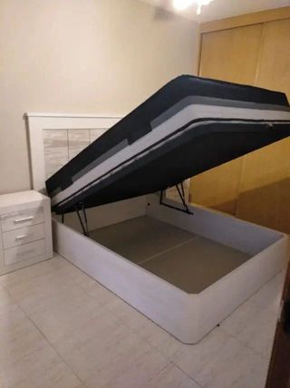 Canape abatible madera, somier, colchón - bases