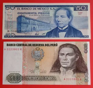 América 3 Billetes Diferentes Países 1981-1992 Sc