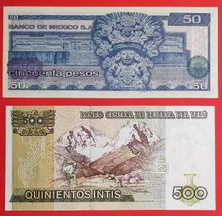 América 3 Billetes Diferentes Países 1981-1992 Sc