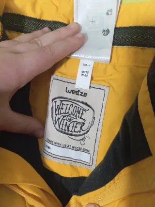 Pantalón de esquí para niño amarillo