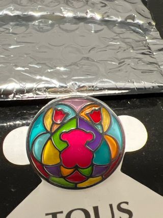 Anillo Tous Plata Multicolor Talla Grande